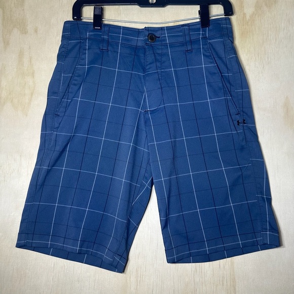 Under Armour Match Play Loose Heat Gear Checkered Golf Shorts Men’s Size 30 - Picture 1 of 12